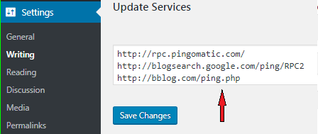 WordPress Ping List