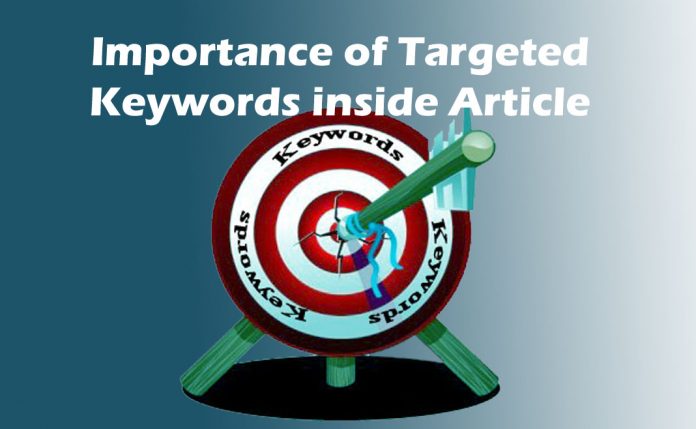 importence of targeted keyword.